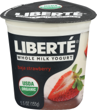 Liberté Organic Yogurt 5.5 oz., selected varieties product image.