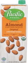 Organic Almond Plant-Based Beverage product image.