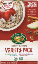 always organic, hearty oatmeal product image.