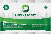 100% Recycled Paper Bath Tissue product image.