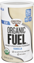 Organic Valley Organic Fuel Whey Protein Powder 12 oz., selected varieties product image.