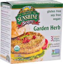 Sunshine Burger Organic Veggie Burgers 3 ct., selected varieties product image.
