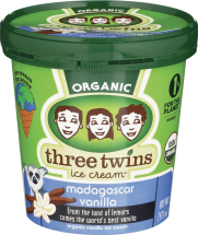 Three Twins Organic Ice Cream 16 oz., selected varieties product image.